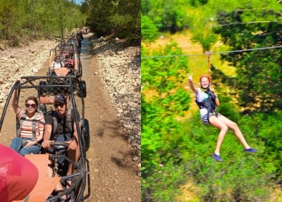 Antalya Buggy Safari Jeep Zipline and Rafting
